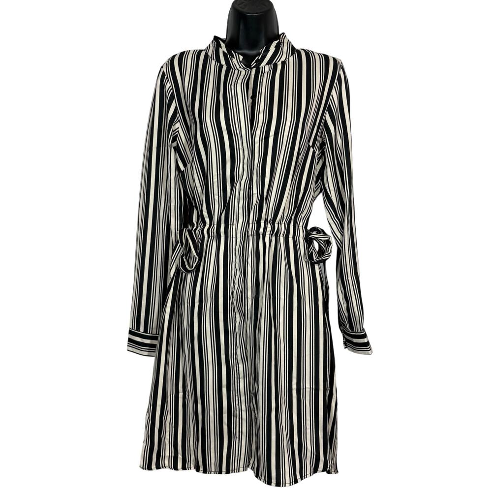 Bobeau Button Front Shirt Dress - S
